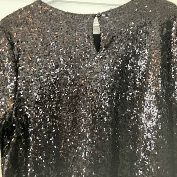 Gap black sequin mini shift dress size Large - Picture 4 of 4